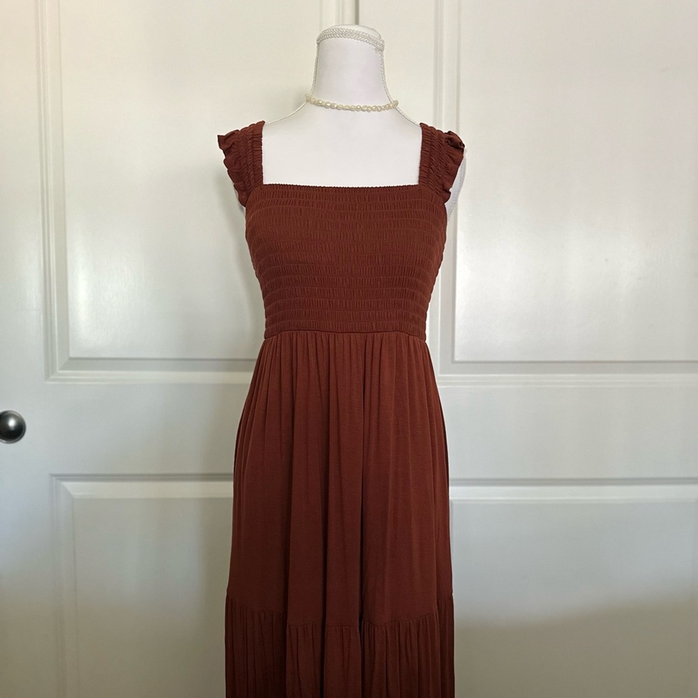 Soma Terracotta Sleeveless Maxi Dress
